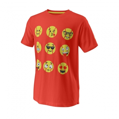 Wilson Tennis Tshirt Emoti Fun Tech (Baumwollmix) rot Jungen